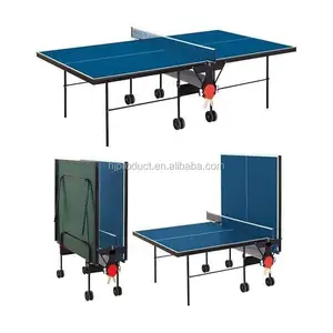 12mm MDF Top Ping Pong table indoor game center fold up Table Tennis Table with big wheels