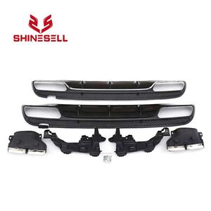 Ap02 — Kit de diffuseur arrière avec tuyau d'échappement, tout noir, style AMG, pour <span class=keywords><strong>Mercedes</strong></span> <span class=keywords><strong>Benz</strong></span> W205 4 portes C classe 2015-2018 - Product Image 4