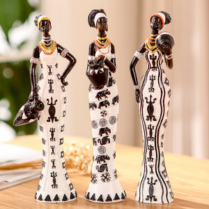 Figurine afroamericane all'ingrosso decorative per interni in resina piccola personalizzata - Product Image 2