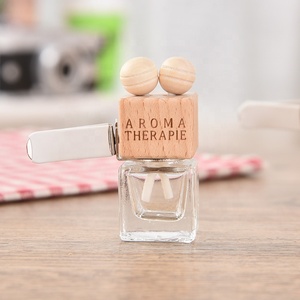 8ml Empty Square Glass Car Vent Clip Air Freshener Perfume Bottle Fragrance <strong>Diffuser</strong> Bottle <strong>With</strong> <strong>Sticks</strong> - Product Image 2