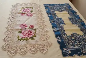 Table Cloth Cross Stitch Embroidered Tablecloth With Polylinen Fabric