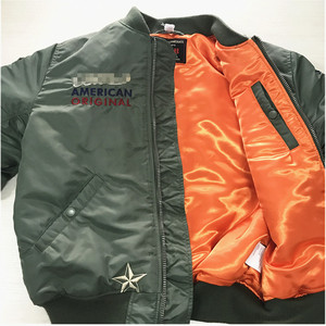 Jaket Penerbangan Ma-1 Gaya Klasik, Jaket Mode Pria Kualitas Tinggi - Product Image 4