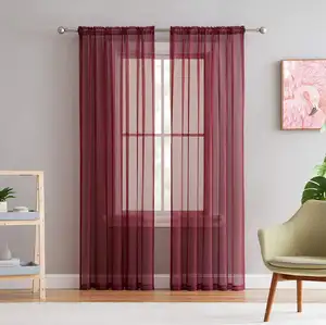 DaiRui Rideau transparent en tulle <span class=keywords><strong>blanc</strong></span> <span class=keywords><strong>uni</strong></span> pour la chambre à coucher du salon arabe de haute qualité à la mode - Product Image 6