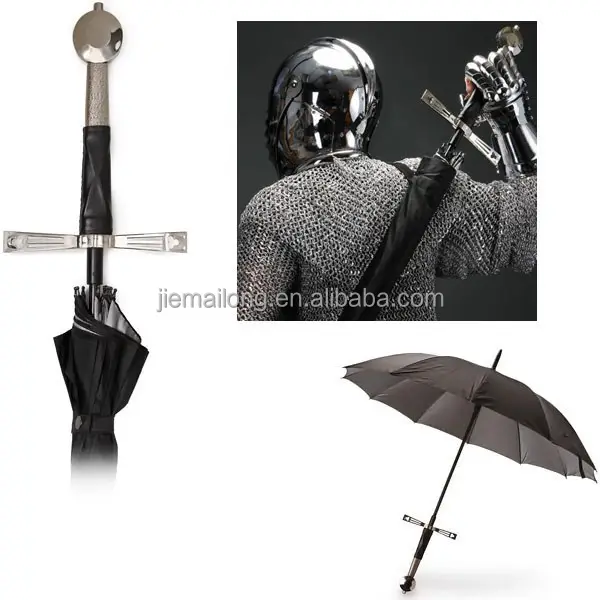 Knight Sword Of Heaven Umbrella Cool für das Zeigen eines bestimmten innovativen automatischen geraden schwert förmigen Regenschirms