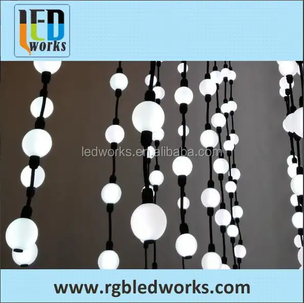 360 graden LED 3D bal string, LED gordijn licht, DMX led rgb kleur ball bol