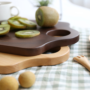 Papan pemotong kayu keras fleksibel, papan pemotong kecil dengan pegangan tidak licin blok pemotong daging Cina - Product Image 5