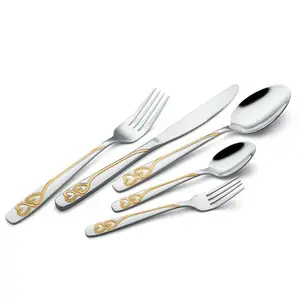 gold plated stainless steel flatware 18/10