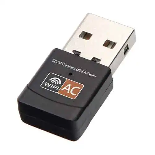 Portable 802.11AC 600 Mbps USB WiFi Adaptateur Réseau Sans Fil Carte WLAN 2dBi Antenne Mini Adaptateur sans fil USB
