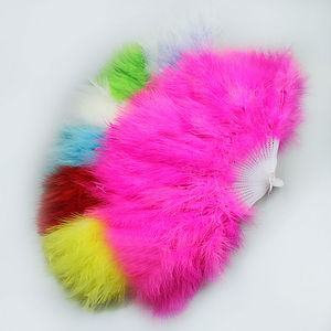 Fans de plumes de danse bon marché, Fans de plumes de dinde pour danseuse, spectacle de scène, décoration de fête, vente en gros - Product Image 6