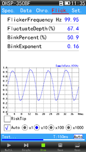 OHSP350BF 380-780nm <span class=keywords><strong>Handheld</strong></span> 발광 계 도 test CCT CRI 스펙트럼 자료 (msds) - Product Image 5