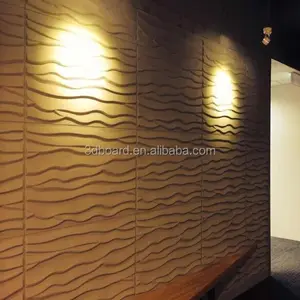 Fungsi tahan api art deco panel dinding 3d indah bata kayu tv menutup dinding panel