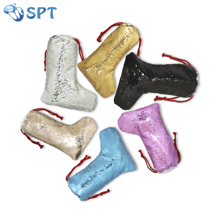 Сублимационная Русалка, двусторонние рождественские чулки, индивидуальный дизайн, оптовая продажа, рождественские чулки с блестками