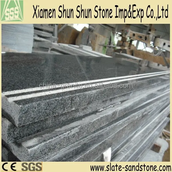 Đánh Bóng G654 Đen Granite Cầu Thang Bước Gạch Giá Và Risers