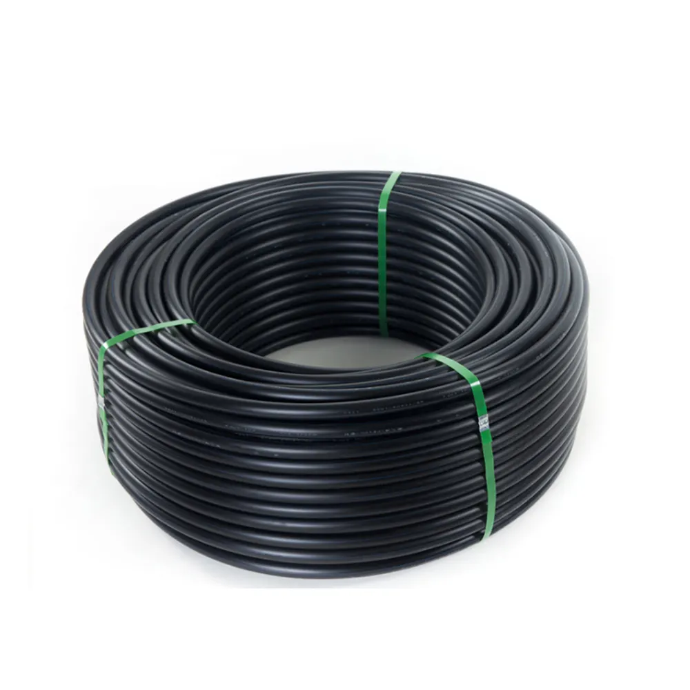 Tubo de HDPE de salida de fábrica, rollo de tubería de agua de plástico negro de 1 pulgada para suministro de agua