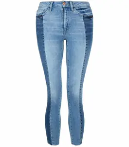 Wholesale China 2020 Jeans Women Two Tone Skinny Jeans Girl Jeans Pants