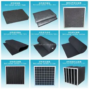 G3/G4/G5 aluminum frame home office remove chemical odor activated carbon filter media pocket carbon fiber bag filter