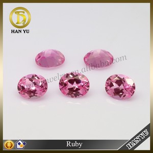 1.25 # talla oval rubi corindon sintetico de color rosa - Product Image 2