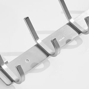 Over the Door <strong>Hook</strong> Horizontal 6 <strong>Hook</strong> Rack Hanger <strong>Towel</strong> and Clothing Hanger Stainless Steel Storage Overdoor <strong>Hook</strong> - Product Image 3