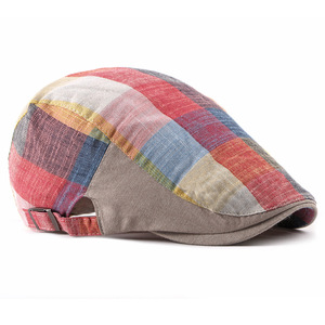 Cappello da uomo con cappuccio da uomo con berretto a forma di edera sottile in tessuto a quadri alla moda - Product Image 3