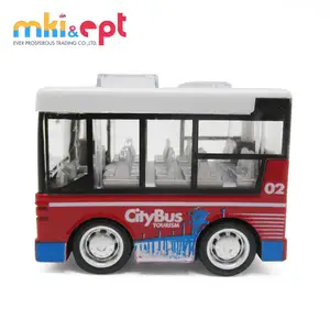 bus anak Suppliers-EPT Mainan Model Diecast Logam, Bus Mainan Gesekan Tarik Ke Belakang, Hadiah Bisnis Campuran Model Mobil Mainan Logam Paduan