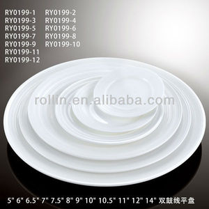Doble línea serie hotel & restaurant de porcelana fina, porcelin placa del cargador, cargador de planchas al por mayor - Product Image 1