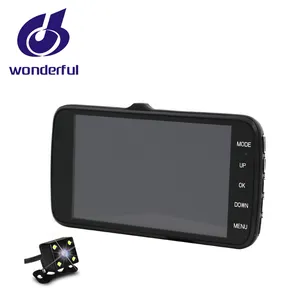 Super visión nocturna realcam lente doble 1080 p cámara grabadora de coche GPS coche DVR