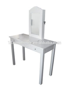 morden <span class=keywords><strong>vestidor</strong></span> de madera de diseño de la mesa para el dormitorio con espejo y taburete de alta calidad populares pr - Product Image 1