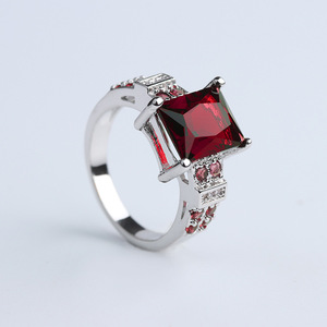 Harga Grosir Perhiasan Wanita Cincin Batu Permata Modis Tembaga Beragam Warna Cincin Zirkonia Kubik - Product Image 5