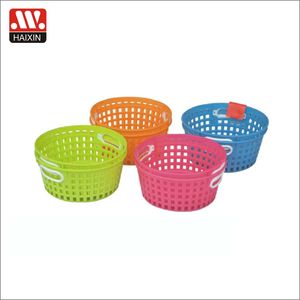 Nhựa Nhà Bếp Rau Nhỏ Vòng Tiện Ích Giỏ Với Xử Lý Lỗ Vuông Colander Giỏ 2Pcs Thiết Lập - Product Image 2