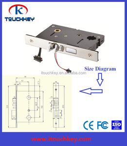 터치키 브랜드 호텔 지문 열쇠가없는 RFID 카드 잠금 장치 - Product Image 6