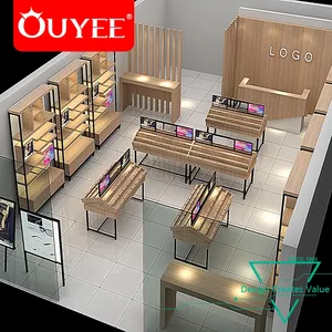 Wall Eyewear Store Layout Furniture Display Optical Shop Interior Design