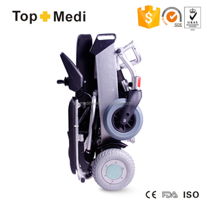 Rehabilitation therapy supplies battery motorized 4 wheels small manual wheelchair Topmedi lightweight and durable - Product Image 6
