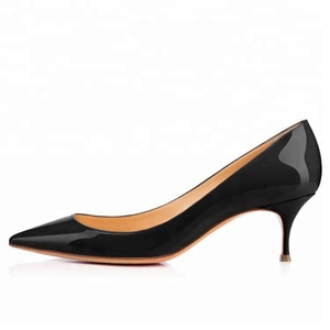 Pointy Toe Pumps Office <strong>Shoes</strong> <strong>Kitten</strong> <strong>Heels</strong> Genuine Leather <strong>Shoes</strong> - Product Image 4