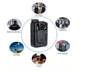 Ambarella S5L 1440p 1512p执法安全卫士身体可穿戴摄像头，带4G LTE WIFI全球定位系统