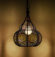 Plafonnier suspendu au Style marocain en noir, lanterne Vintage, luminaire de plafond, offre spéciale,
