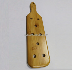 Jouet sexuel SM Bondage, pagaie en bambou pour fessées avec trous d'aération, pagaie pour adultes en bambou pour flirter, esclave, avec finition lisse - Product Image 5