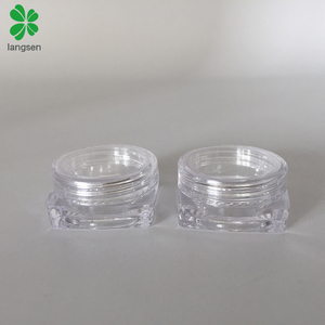 BPA Free Small Size 2g / Gram / 2ml <strong>square</strong> Shape clear <strong>Plastic</strong> Cosmetic Jar Pot, 2g Cosmetic <strong>Container</strong> for Cream, Lotion, Powder - Product Image 2