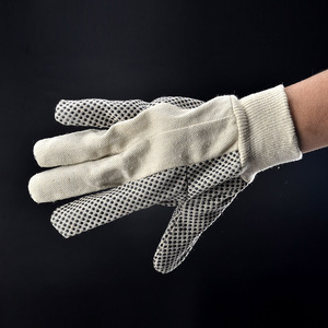 Guantes de trabajo con revestimiento de lona y algodón para la industria, manoplas negras de 8OZ, de PVC - Product Image 4