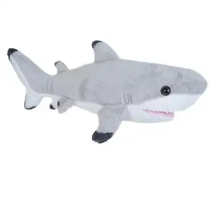 Customized Simulated Stuffed Animal Toy Plush Black Tipped Shark for Kids Gifts