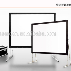 Có thể gập lại phí<span class=keywords><strong>a</strong></span> trước và phí<span class=keywords><strong>a</strong></span> sau chiếu/di động nhanh gấp Màn hình máy chiếu ngoài trời/trong nhà 120 inch 135" - Product Image 2
