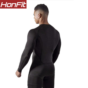 <strong>Black</strong> <strong>Compression</strong> Sports Fitness Tee <strong>Shirt</strong> Oem Plain Long Sleeve Gym <strong>Shirt</strong> - Product Image 3