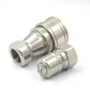 KZF-08 1 Inci DN25 Double Shut-Off Nitto SP Cupla Interchange Stainless Steel Cepat Coupling untuk Tekanan Menengah Aplikasi