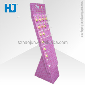 Máy Làm Mát Không Khí Các Tông Hiển Thị Racks Với Móc Nhựa Cho Các Mặt Hàng Treo, Corrugaetd Pegboard Carton <span class=keywords><strong>Display</strong></span> Stand - Product Image 5