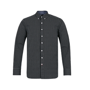 100% de manga larga de algodón de patrón de <span class=keywords><strong>rayas</strong></span> de los hombres de negocios <span class=keywords><strong>camisa</strong></span> - Product Image 4