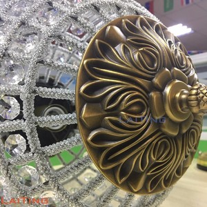 Lustre de luxe en forme d'œuf, cristaux, éclairage, style <span class=keywords><strong>espagnol</strong></span>, traditionnel, vintage, globe en bronze, lampes pendantes françaises, lustre - Product Image 5
