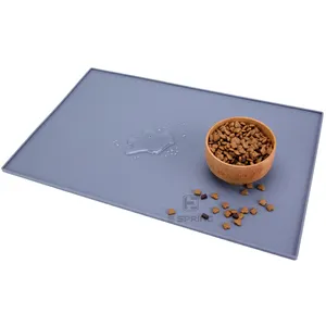 Big Size Waterproof Non Slip Easy Clean Large Washable Silicone Pet Feeding Food Bowl Mat Tray Placemat