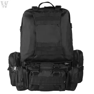 Top Quality Low Price Black Tactical Back Pack Traveling Hiking Gear Molle Backpack Gustom Logo Rucksack Bag