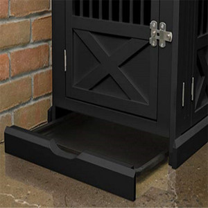Niche Triple porte pour chiens, de taille moyenne, blanche ou noire, produits pour animaux domestiques - Product Image 6