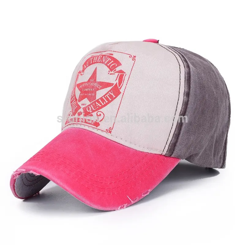 Free shipping mens washed cotton cap printed logo baseball cap sport cap and hat for men and women