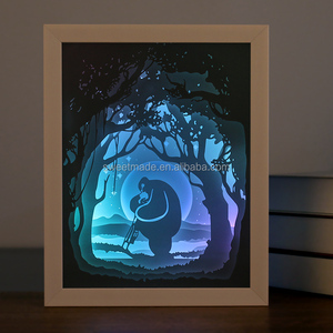 2025 Hot Bán 3D bóng LED ánh sáng cắt giấy thủ công mỹ nghệ với khung 3D đóng khung thủ công - Product Image 1